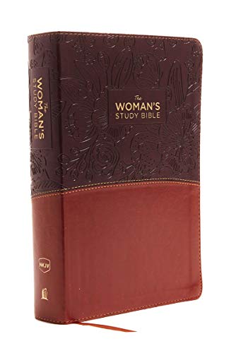 NKJV, The Woman's Study Bible, Leathersoft, Brown/Burgundy, Red Letter, Full-Color Edition: Receiving God's Truth for Balance, Hope, and Transformation